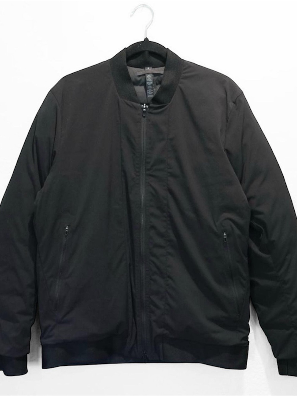 Lululemon Goose Down Intermission Bomber Jacket Men M Black Primaloft Full Zip
